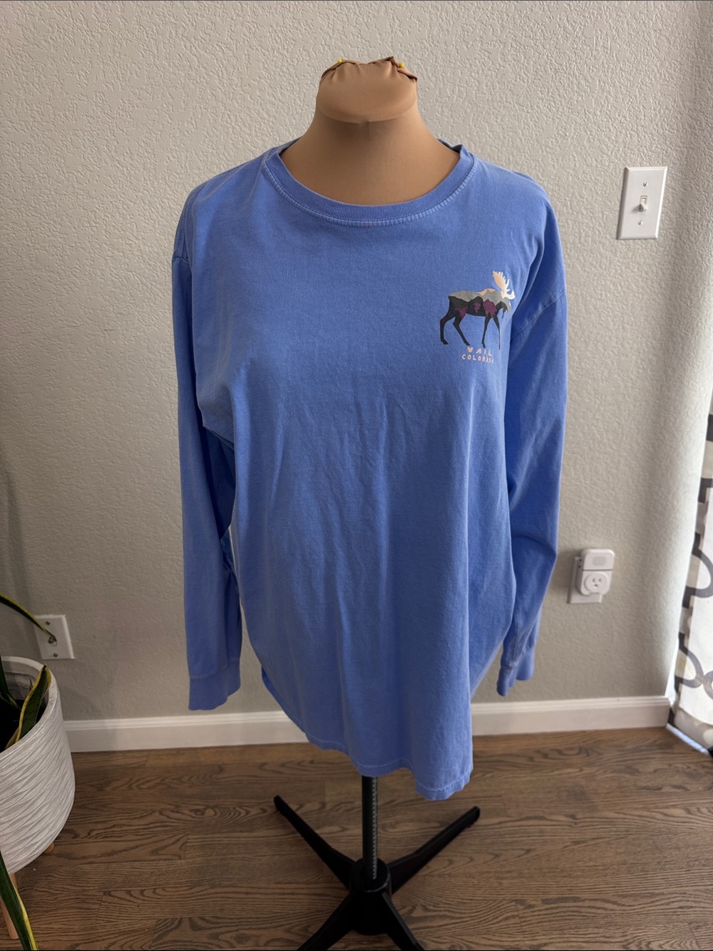 Blue 84 Light Blue Crewneck Shirt with Logo Tag